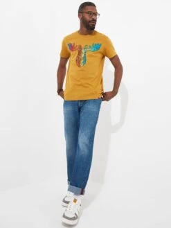 Joe Browns Rainbow Stag T-shirt - Yellow -Barbou Clothing Shop VNGW1 SQ4 0000000076 YELLOW MDd