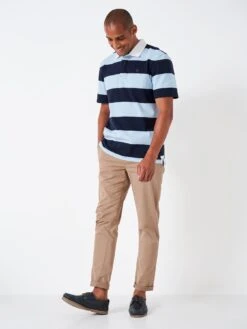 Crew Clothing Ss Stripe Polo - Blue -Barbou Clothing Shop VNO35 SQ4 0000000020 BLUE MDd