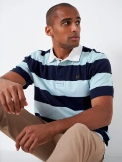 Crew Clothing Ss Stripe Polo - Blue -Barbou Clothing Shop VNO35 SQ5 0000000020 BLUE MDd1