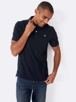 Crew Clothing Classic Pique Polo - Navy