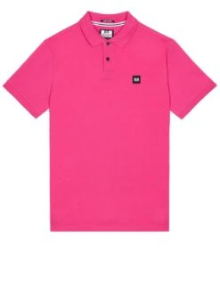 Weekend Offender Caneiros Badge Polo Shirt - Bright Pink -Barbou Clothing Shop VNQ14 SQ4 0000000368 BRIGHT PINK MDd