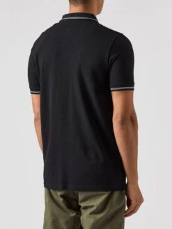 Weekend Offender Colombi Double Tipping Polo Shirt - Black -Barbou Clothing Shop VNQ18 SQ3 0000000004 BLACK MDo
