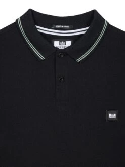 Weekend Offender Colombi Double Tipping Polo Shirt - Black -Barbou Clothing Shop VNQ18 SQ5 0000000004 BLACK MDd
