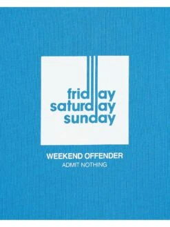 Weekend Offender 72 Hours Graphic T-Shirt - Bright Blue -Barbou Clothing Shop VNQ2O SQ6 0000000197 BRIGHT BLUE MDd2
