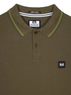 Weekend Offender Colombi Double Tipping Polo Shirt - Dark Green -Barbou Clothing Shop VNQ4A SQ5 0000000630 DARK GREEN MDd