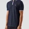 Weekend Offender Shore Zip Polo Shirt With Tipping - Navy -Barbou Clothing Shop VNQ4D SQ1 0000000048 NAVY MDf