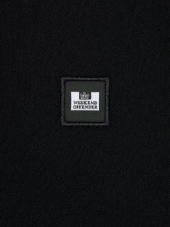 Weekend Offender Shore Zip Polo Shirt With Tipping - Black -Barbou Clothing Shop VNQ4F SQ6 0000000004 BLACK MDd