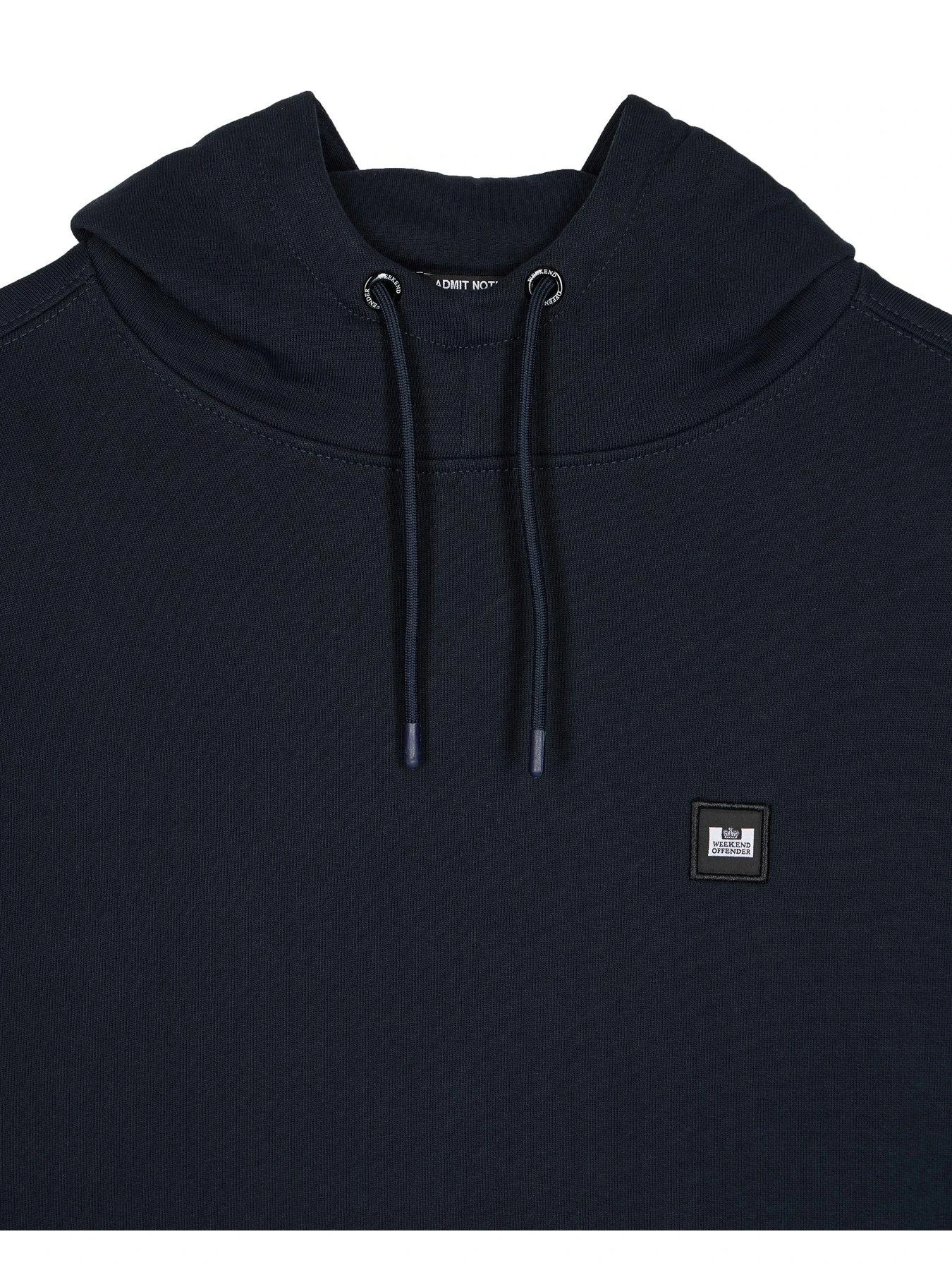 Weekend Offender Ribbe Badge Overhead Hoodie - Navy 7 Weekend Offender Ribbe Badge Overhead Hoodie - Navy - Image 5
