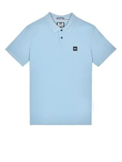 Weekend Offender Caneiros Badge Polo Shirt - Light Blue -Barbou Clothing Shop VNQ67 SQ4 0000000150 LIGHT BLUE MDd