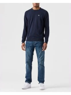 Weekend Offender Solace Crew Neck Jumper - Navy -Barbou Clothing Shop VNQ6R SQ3 0000000048 NAVY MDo