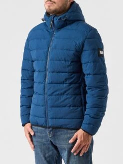 Weekend Offender La Guardia Hooded Padded Jacket - Blue