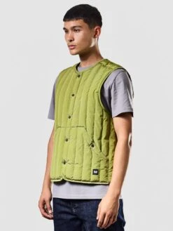 Weekend Offender Fitzpatrick Mixed Fabrication Gilet - Bright Green