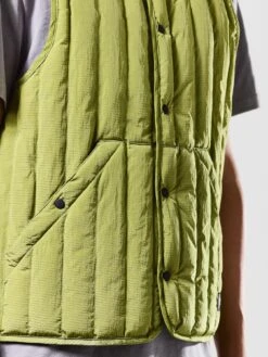 Weekend Offender Fitzpatrick Mixed Fabrication Gilet - Bright Green -Barbou Clothing Shop VNQ79 SQ4 0000000188 BRIGHT GREEN MDd