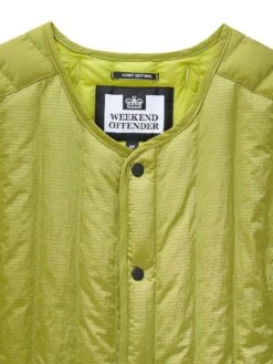 Weekend Offender Fitzpatrick Mixed Fabrication Gilet - Bright Green -Barbou Clothing Shop VNQ79 SQ6 0000000188 BRIGHT GREEN MDd2