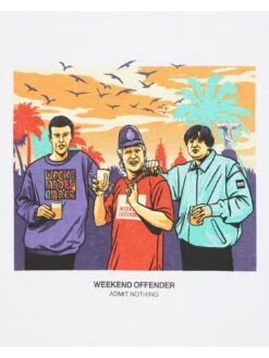 Weekend Offender Ronnie Happy Mondays Graphic T-Shirt - White -Barbou Clothing Shop VNQ91 SQ6 0000000013 WHITE MDd2