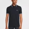 BOSS Paul Curved Logo Polo Shirt - Dark Blue -Barbou Clothing Shop VNRI9 SQ1 0000000354 DARK BLUE MDf