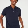 GANT Reg Shield Shortsleeve Pique Polo Shirt - Dark Blue