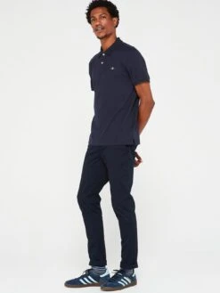 GANT Reg Shield Shortsleeve Pique Polo Shirt - Dark Blue -Barbou Clothing Shop VOLHL SQ3 0000000354 DARK BLUE MDo
