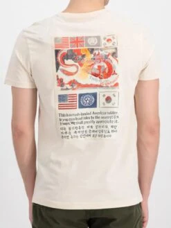 Alpha Industries USN Chit Print T-Shirt - Off White