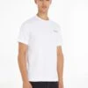 Calvin Klein Micro Logo Interlock T-Shirt - White -Barbou Clothing Shop VPA50 SQ1 0000000013 WHITE MDf