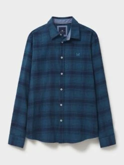 Crew Clothing Martin Cross Check Shirt - Dark Blue -Barbou Clothing Shop VQ6PP SQ3 0000000354 DARK BLUE MDo
