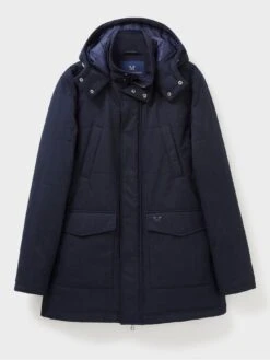 Crew Clothing Woodcott Hooded Padded Coat - Navy -Barbou Clothing Shop VQ6SI SQ3 0000000048 NAVY MDo