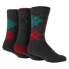PRINGLE Classic Argyle Socks - 3 Pack Gift Box - Grey