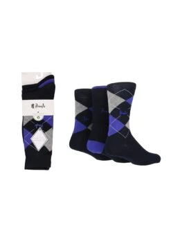 PRINGLE Waverley Classic Argyle Socks - 3 Pack -Barbou Clothing Shop VQ8IE SQ2 0000000048 NAVY SLd