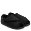 TOTES Isotoner Velour Closed Back W/Velcro Opening Slipper - Black -Barbou Clothing Shop VQA5N SQ1 0000000004 BLACK SLs