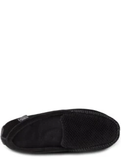TOTES Isotoner Airtex Suedette Moccasin Slipper - Black -Barbou Clothing Shop VQA6R SQ4 0000000004 BLACK SLt