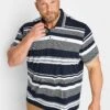 BadRhino Stripe Polo Shirt - Navy