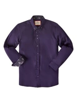 Joe Browns Joe Browns Sensational Double Collar Long Sleeve Shirt - Purple -Barbou Clothing Shop VRRN8 SQ5 0000000039 PURPLE MDd1