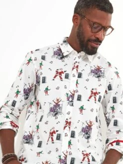 Joe Browns Joe Browns Merry Rockmas Long Sleeve Shirt - White -Barbou Clothing Shop VRRN9 SQ4 0000000013 WHITE MDd