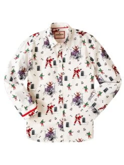 Joe Browns Joe Browns Merry Rockmas Long Sleeve Shirt - White -Barbou Clothing Shop VRRN9 SQ5 0000000013 WHITE MDd1