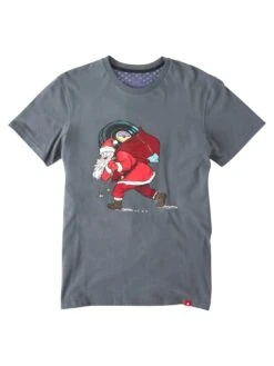 Joe Browns Deliver The Tunes Christmas T-Shirt - Grey -Barbou Clothing Shop VRRR8 SQ5 0000000005 GREY MDd1