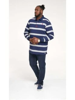 D555 L/S Rugby Style Striped Polo Shirt -Barbou Clothing Shop VRUYC SQ4 0000000048 NAVY MDd