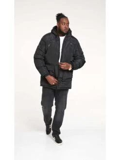 D555 Quilted Zip Hood Parka - Black -Barbou Clothing Shop VRUYS SQ3 0000000004 BLACK MDo