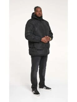 D555 Quilted Zip Hood Parka - Black -Barbou Clothing Shop VRUYS SQ5 0000000004 BLACK MDd1