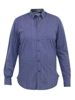 D555 Concealed Button Down Collar Shirt - Navy -Barbou Clothing Shop VRUYV SQ4 0000000048 NAVY MDd