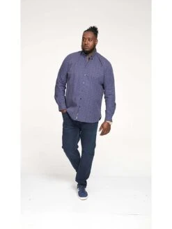 D555 Concealed Button Down Collar Shirt - Navy -Barbou Clothing Shop VRUYV SQ5 0000000048 NAVY MDd1