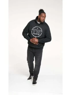 D555 D555 Volkswagen Print Over Head Hoody - Black -Barbou Clothing Shop VRV15 SQ4 0000000004 BLACK MDd