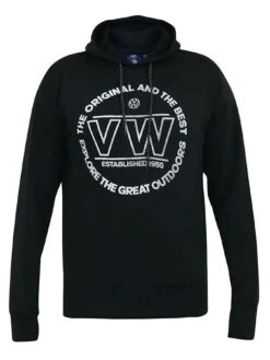 D555 D555 Volkswagen Print Over Head Hoody - Black -Barbou Clothing Shop VRV15 SQ5 0000000004 BLACK MDd1